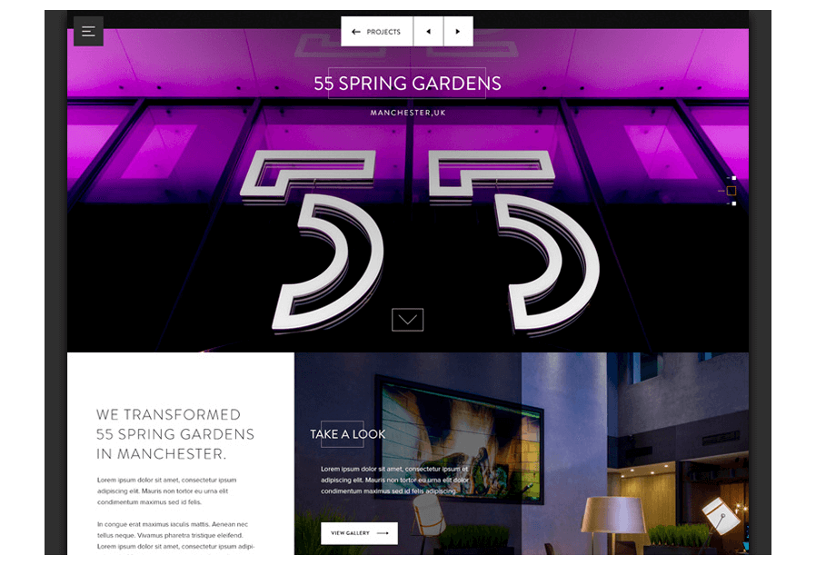 Pirogmaburmla created the website for construction company ARCO to present their services